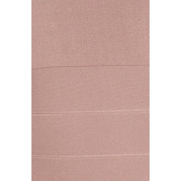 🆕LEITH Bandage Body Con One Shoulder Stretch Dress Tan Taupe Large (12) - Picture 5 of 5